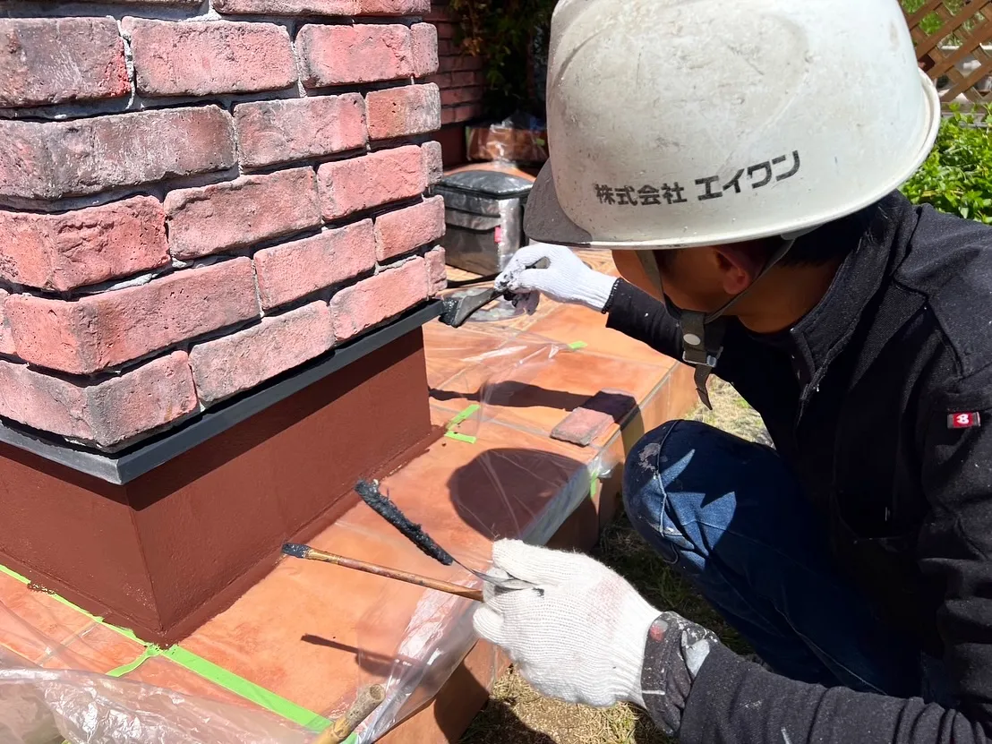 こんにちは😊✨今日は岡山県美作市で工事をさせて頂きました外壁...